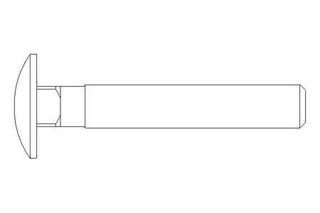 Round head screw M8x50 DIN603