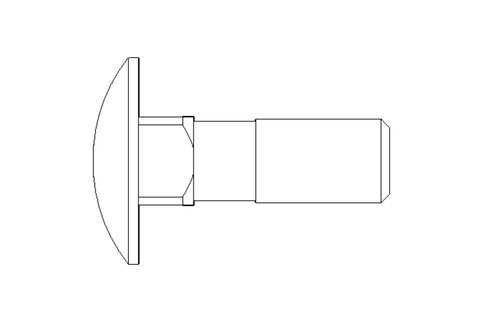 扁圆头螺栓 M10x30 DIN603-ZnNi/T2/720h