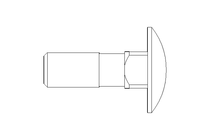 Round head screw M10x30 DIN603