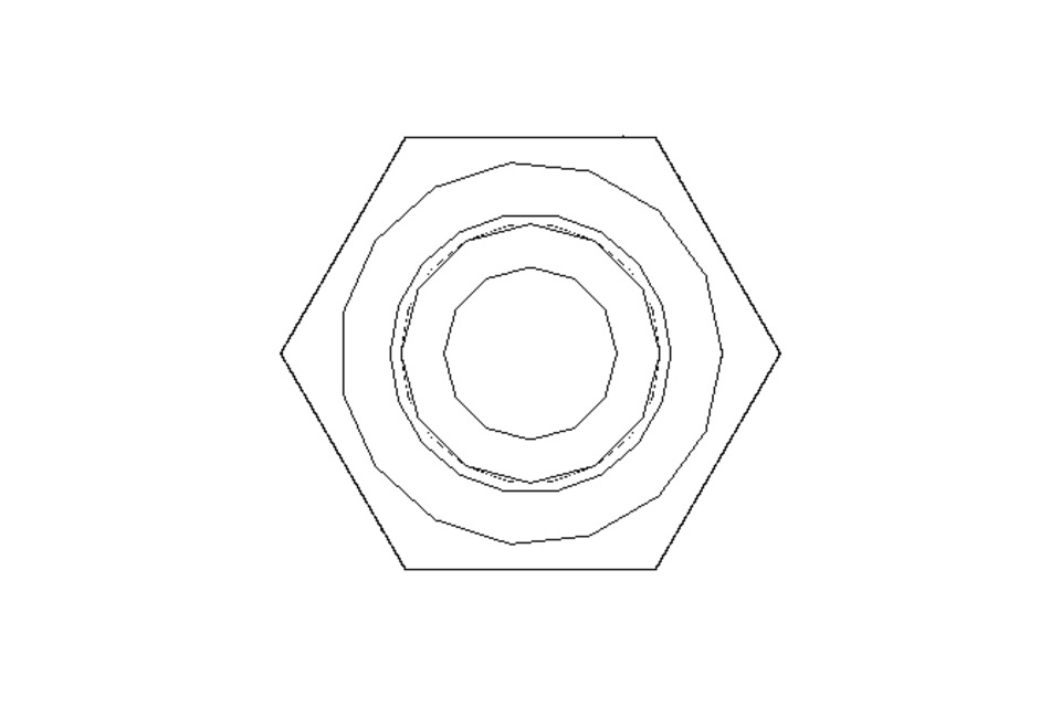 Hexagon screw M6x100 A2 70 ISO4017