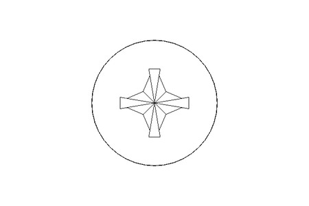 Senkschraube M4x6 PA6 ISO7046