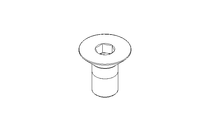 Countersunk head screw M6x12 A2 70