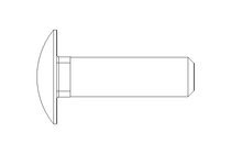 Round head screw M10x35 A2 DIN603