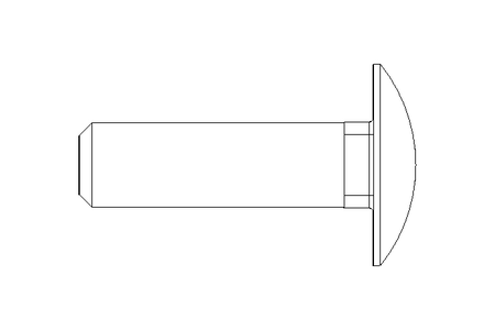 Round head screw M10x35 A2 DIN603
