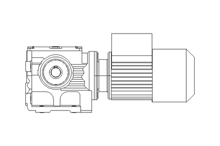 Worm gear motor 0.25kW 9.5 1/min