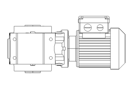 螺杆齿轮速电机 0,18kW 4,3 1/min