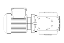 螺杆齿轮速电机 0,18kW 4,3 1/min