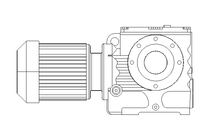 螺杆齿轮速电机 0,18kW 4,3 1/min