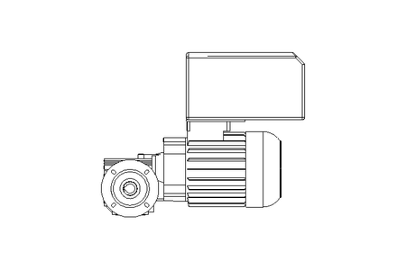 Helical-worm gear asynchronous motor