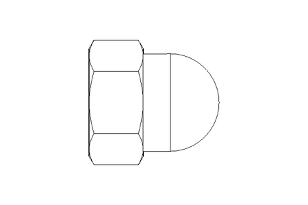 Ecrou borgne hexagonal M6 A4 DIN1587