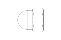 Ecrou borgne hexagonal M6 A4 DIN1587