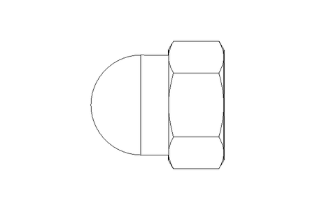 Hexagon cap nut M6 A4 DIN1587