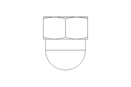 Ecrou borgne hexagonal M6 A4 DIN1587