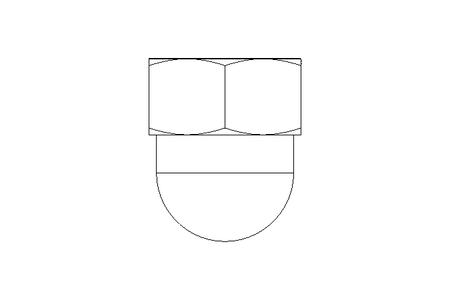 Ecrou borgne hexagonal M6 A4 DIN1587