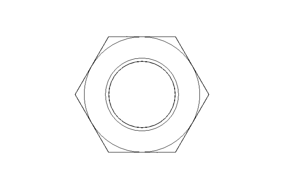 Tuerca hexagonal M12x1,5 St-Zn DIN439