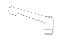 Klemmhebel M12 Innengewinde 1.4305