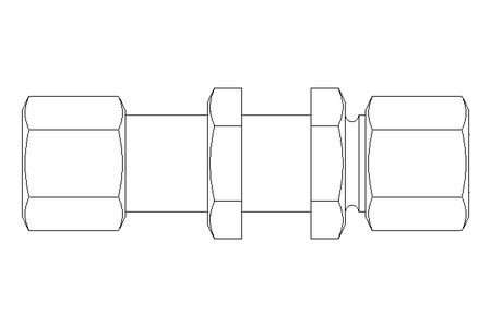 Thread. bulkhead connect. L 8/8 1.4571