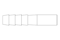 Schlauchnippel 1/4" A4