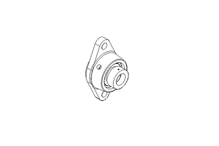 Flange bearing RCJTZ KRR-B 20x60.5x45.6