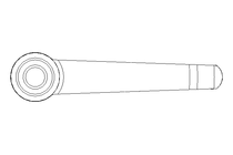 Klemmhebel M12x40 Außengewinde 1.4305