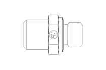 Pipe screw connector L 6 G3/8"