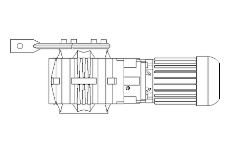 Worm gear motor 0.06kW 1.5 1/min