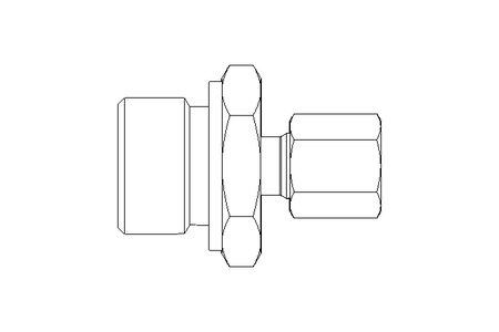 Conector roscado p/ tubos L 6 G1/2" Niro