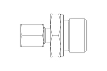 Conector roscado p/ tubos L 6 G1/2" Niro