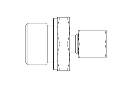 Conector roscado p/ tubos L 6 G1/2" Niro