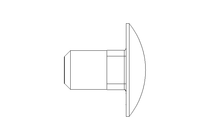 Round head screw M10x16 A2 DIN603