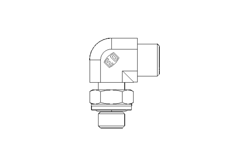 Threaded elbow connector L 10 G1/4