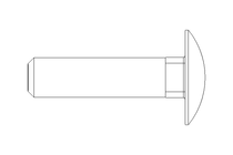 Round head screw M10x40 A2 DIN603