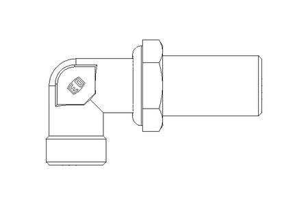 Elbow bulkhead connector L 12/12 Niro