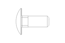 Round head screw M10x25 A2 DIN603