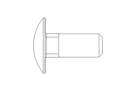 Round head screw M10x25 A2 DIN603