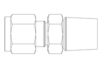 Conexão roscada de tubo 6 G3/8" Niro