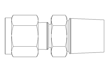 Conector roscado p/ tubos 6 G3/8" Niro