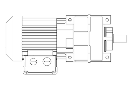 正齿轮变速电机 0,25kW 77 1/min