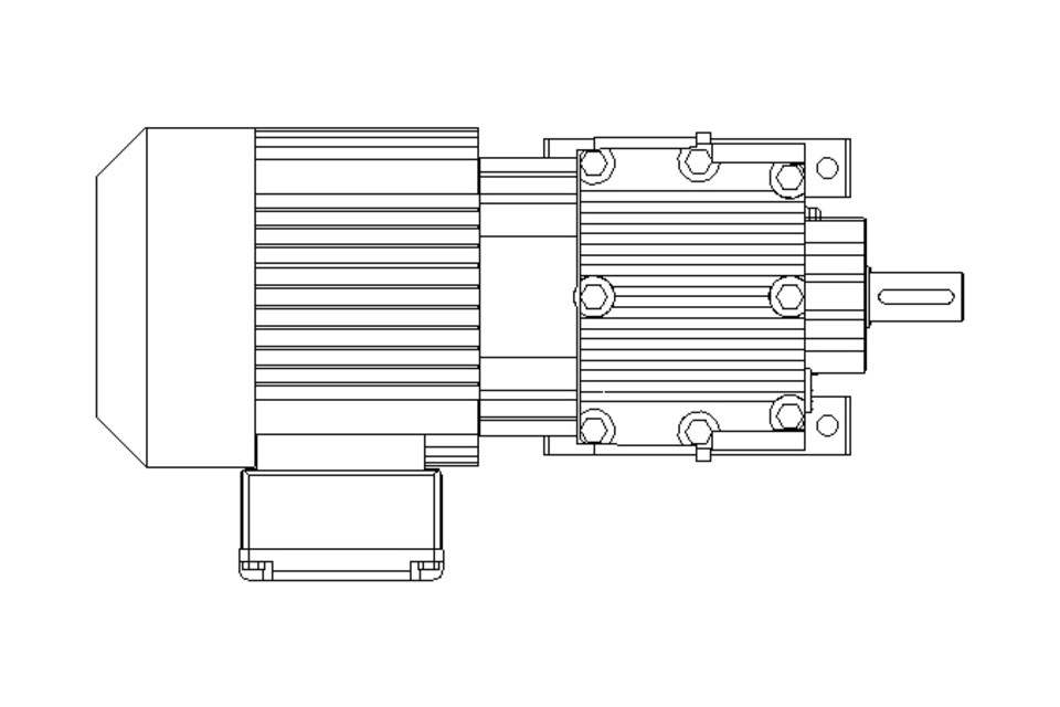 Motorreductor coaxial 0,37kW 70 1/min