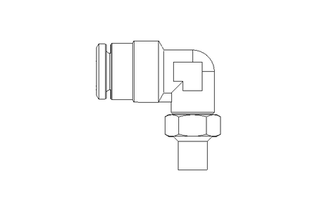 Threaded elbow connector