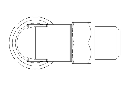 Threaded elbow connector