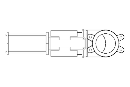 Knife gate valve DN125 PN10 pneumatic