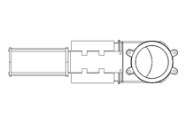Knife gate valve DN200 PN10 pneumatic