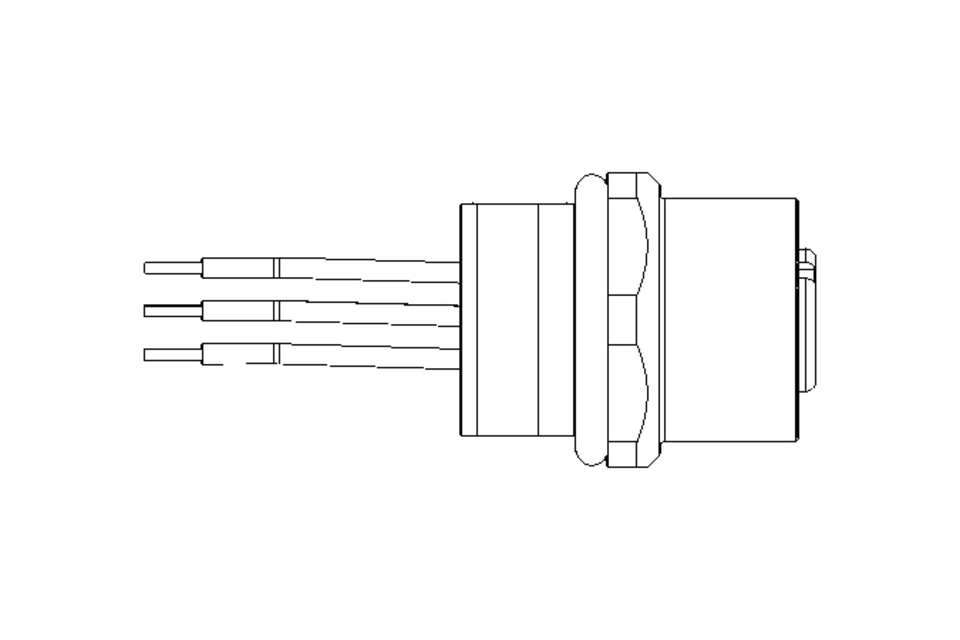 Plug-in connector M12 4-pole