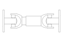 Eixo articulado D=90 L1=235 L2=275