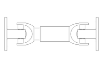 Universal joint shaft D=90 L1=250 L2=290