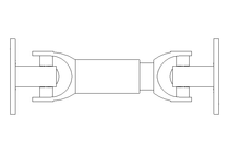 Universal joint shaft D=90 L1=250 L2=290