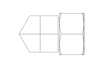 Threaded elbow connector L 28 St ISO8434