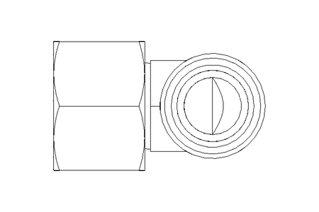 Threaded elbow connector L 15 St ISO8434