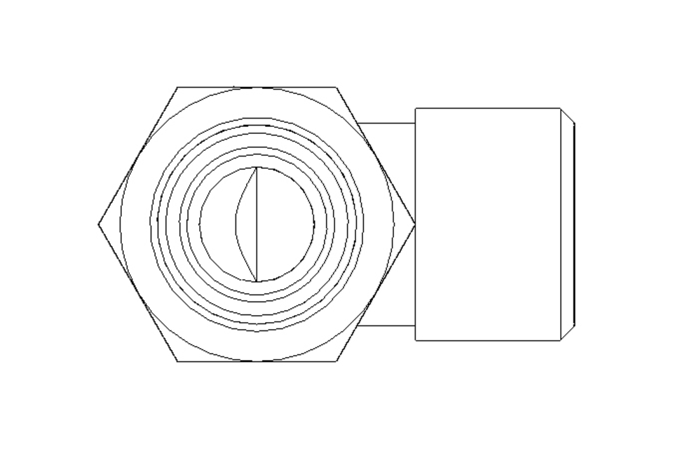 Threaded elbow connector L 10 St ISO8434